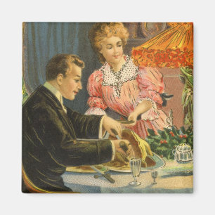 Íman Natal vintage, comensal da família do Victorian