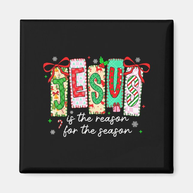 Íman Natal Xmas Jesus É A Razão Da Temporada  (Frente)