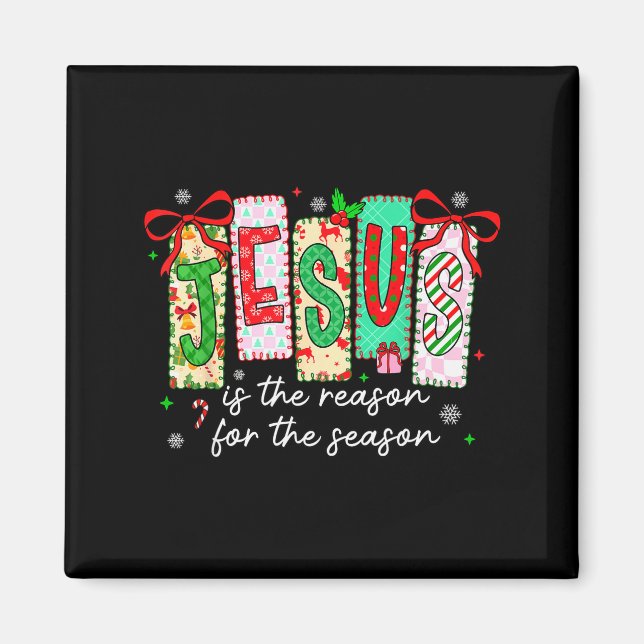 Íman Natal Xmas Jesus É A Razão Da Temporada  (Frente)
