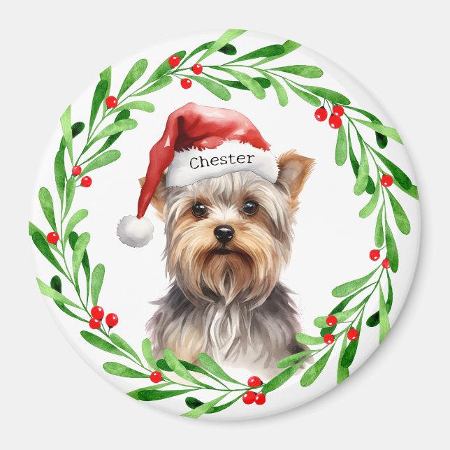 Íman Natal Yorkie Yorkshire Terrier Holidays (Frente)