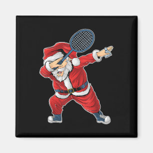 Íman Natalina de Badminton com Santa Claus Dabbing com