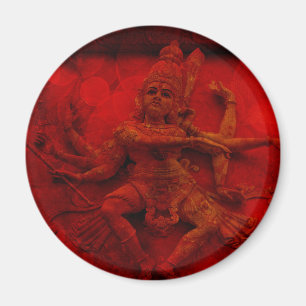 Íman Nataraj que dança o vermelho Grung da estátua do