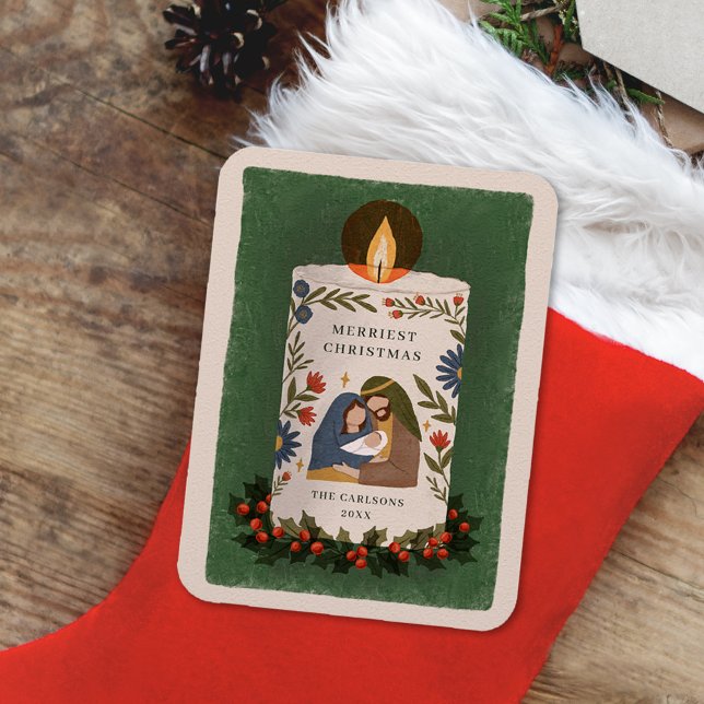Íman Natividade Rústica Natal Cristão (Criador carregado)