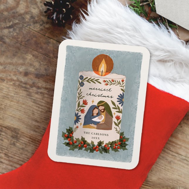 Íman Natividade Rústica Natal Cristão (Criador carregado)