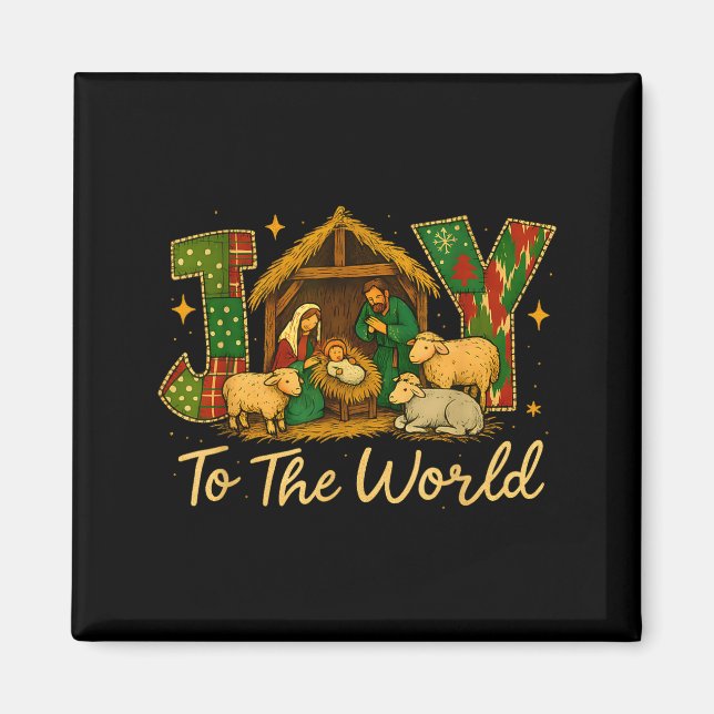 Íman Nativity Scene Joy To The World – Christmas Faith  (Frente)