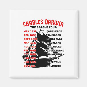 Íman Naturalista Charles Darwin Beagle Meme Tour Earth