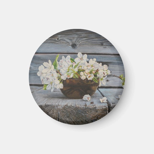 Íman Natureza-Morta com Flor de Maçã – Impressão de Art (Frente)