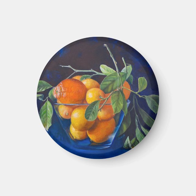 Íman Natureza Morta com Limões e Ramo de Laranja (Frente)