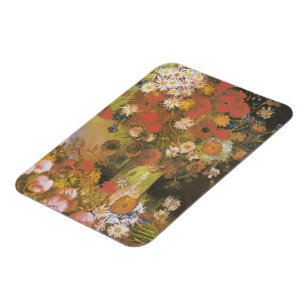 Íman Natureza-morta floral de Van Gogh Papoulas vermelh