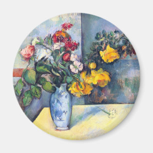 Íman Natureza Morta Flores em um Vaso Por Paul Cezanne