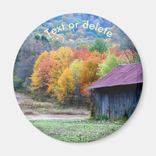 Íman Natureza Personalizada da Fazenda de outono