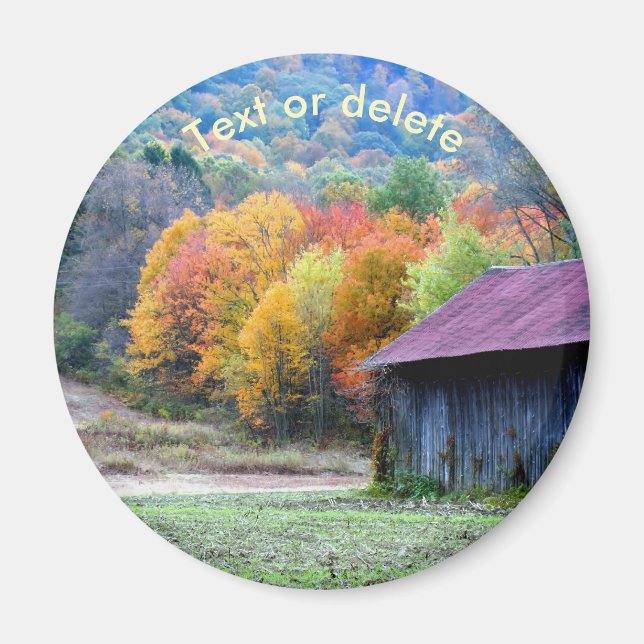 Íman Natureza Personalizada da Fazenda de outono (Frente)