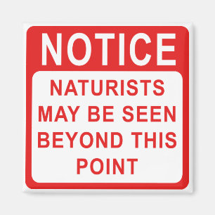 Íman Naturist Camp/Beach Sign