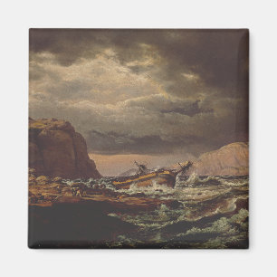 Íman Naufrágio na Costa Norueguesa por Johan Dahl
