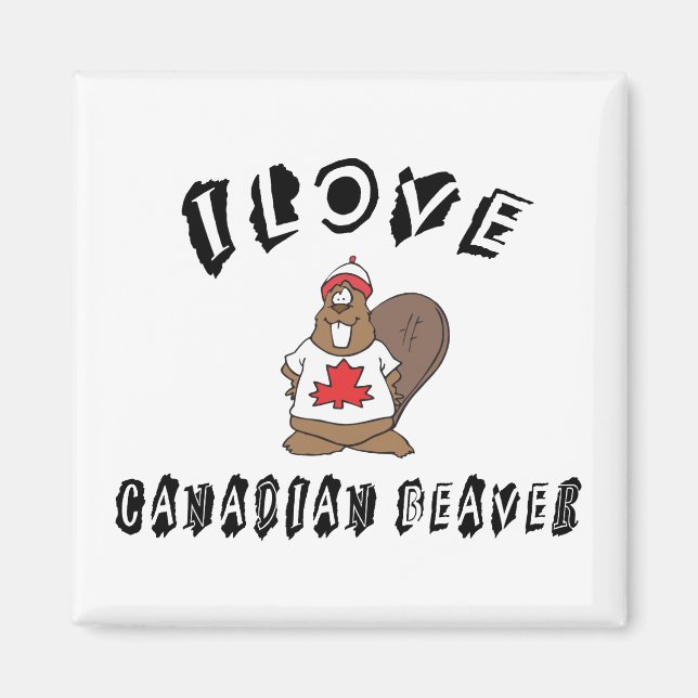 Íman Naughn I Love Canadian Beaver (Frente)