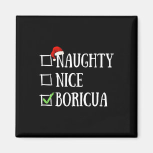 Íman Naughn Nice Boricua Funny Porto Rico Santa Hat C