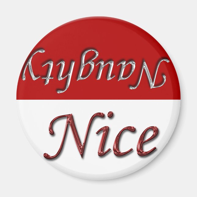 Íman Naughn Ou Nice Este Magnet De Férias (Frente)