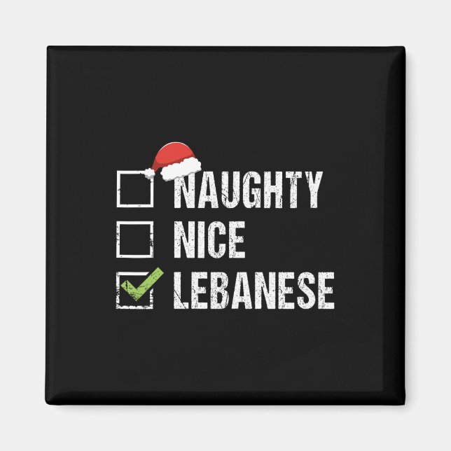 Íman Naught Nice Libanês Papai noel presente de Natal (Frente)