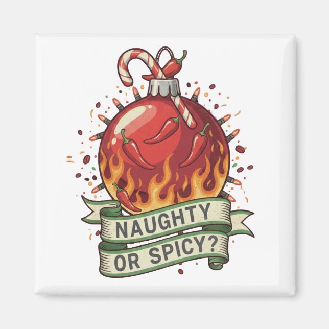 Íman Naughty or Spicy Design Magnet (Frente)
