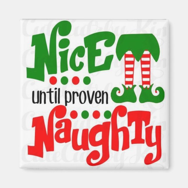 ÍMAN ***NAUGHTY OU NICE *** MAGNET (Frente)