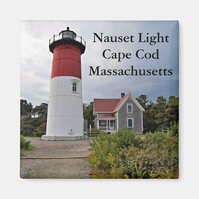 Íman Nauset Light, Cabo Cod, Massachusetts Magnet (Frente)
