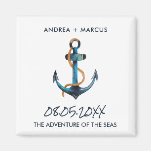 Íman Náutica Anchor Cruise Navio Casamento Favor Magnet