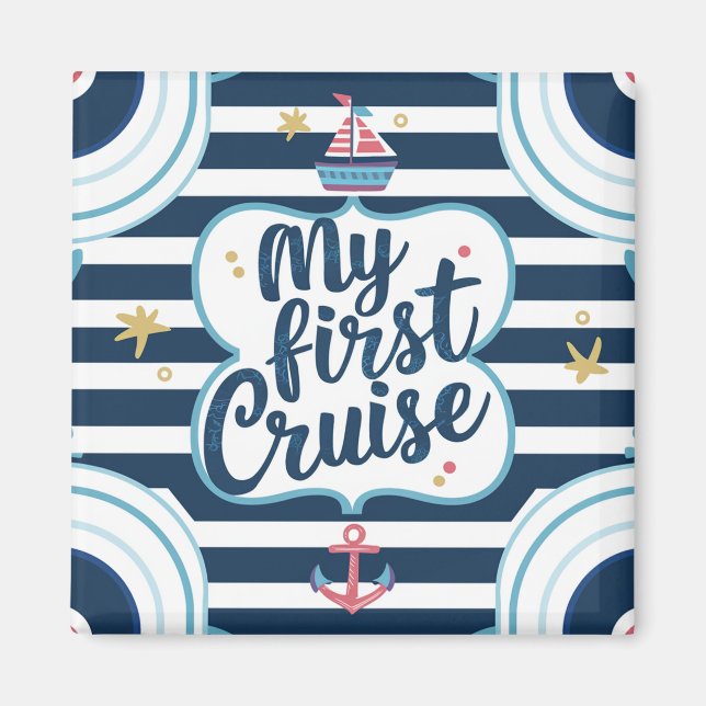 Íman Náutico Meu Primeiro Cruzeiro (Frente)