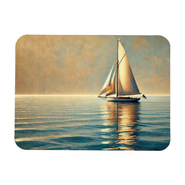 Íman Navegação em um lago tranquilo (Horizontal)