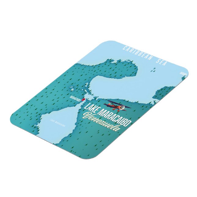 Íman Navegação no mapa do Lago Maracaibo, Venezuela. (Left Side)