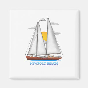 Íman Navegador Náutico Costeiro de Newport Beach