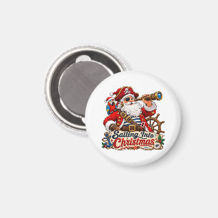 Íman Navegando no Natal Pirata Papai Noel