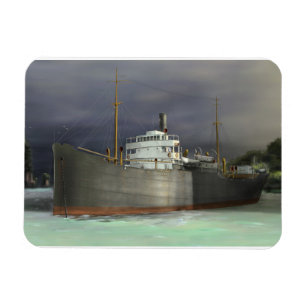 Íman Navio a vapor de Lixo - Arte Náutica