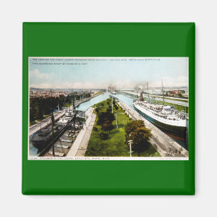 Íman Navio a vapor nos fechamentos, Sault Ste.Marie,