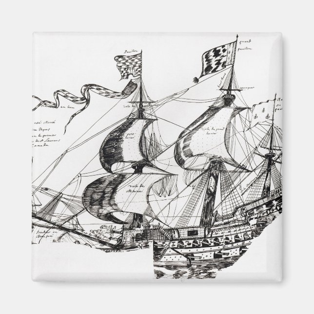 Íman Navio de Jacques Cartier, Rarete Indes (Frente)