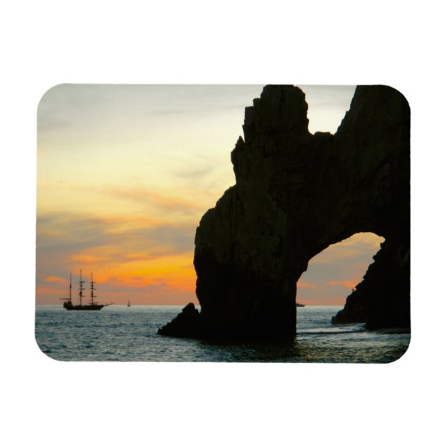 Íman Navio De Navegação Tradicional Ao Sunset, Arcos De (Horizontal)