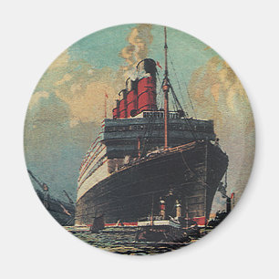Íman Navio de Passageiros de Transporte Antigo no Porto