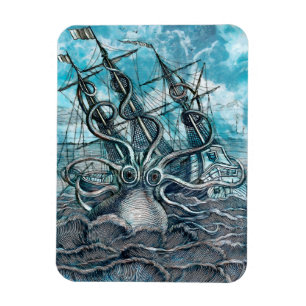 Íman Navio gigante Octopus Blue Sea Monster