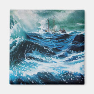 Íman Navio no mar em tempestade