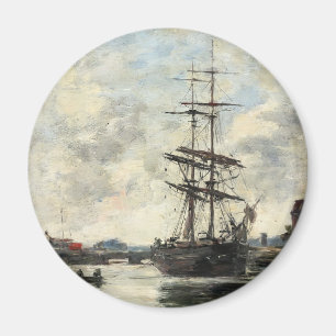 Íman Navio no Touques Eugene Boudin (Francês, 1824-189