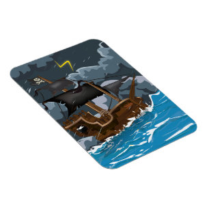 Íman Navio Pirata em Tempestade