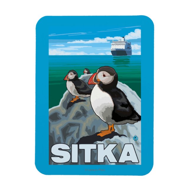 Íman Navio Puffins & Cruise - Sitka, Alaska (Vertical)