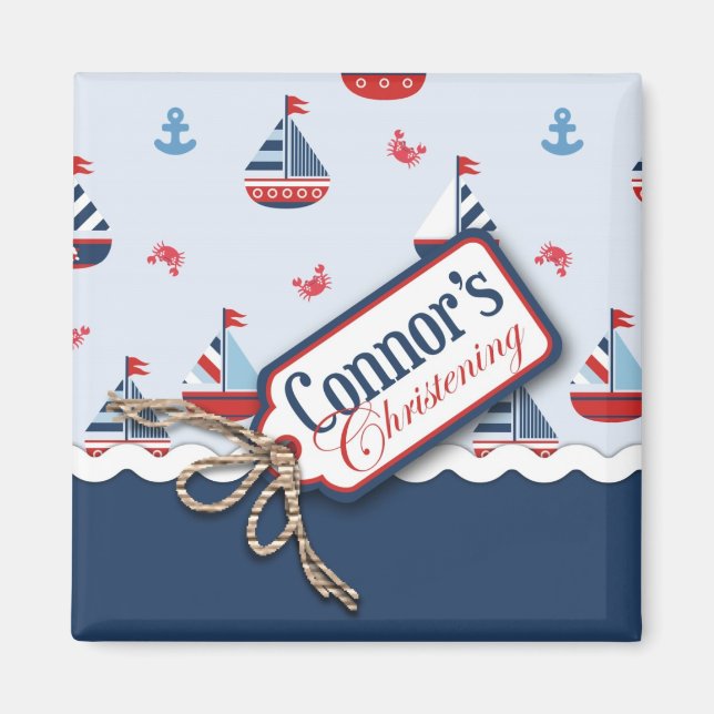 Íman Navios Ahoy! Connor 2 de ímã quadrado (Frente)
