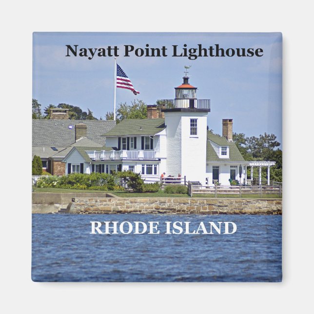 Íman Nayatt Point Lighthouse, Rhode Island Magnet (Frente)