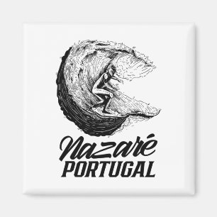 Íman Nazaré Portugal Surfe Surfista Onda de Surf