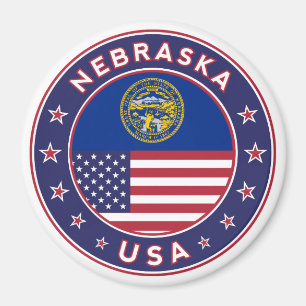 Íman Nebraska, capa de telefone de Nebraska, adesivo de