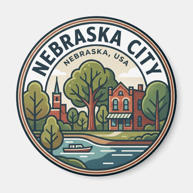 Íman Nebraska City EUA (Frente)
