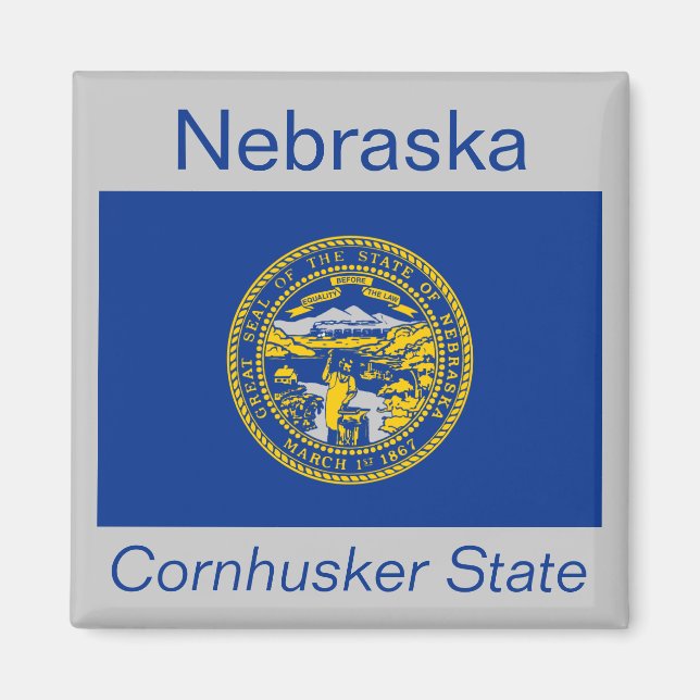 Íman Nebraska Flag Magnet (Frente)