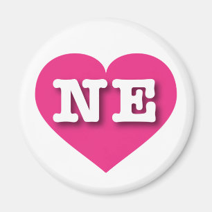 Íman Nebraska Hot Pink Heart - Big Love