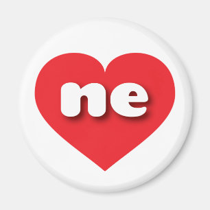 Íman Nebraska Red Heart - Eu amo um