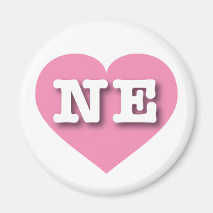 Íman Nebraska Solid Pink Heart - Big Love
